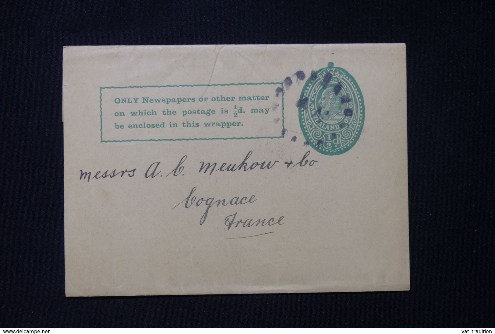 NOUVELLE ZÉLANDE - Entier Postal ( Pour Imprimés ) Pour La France  - L 88328 - Postwaardestukken