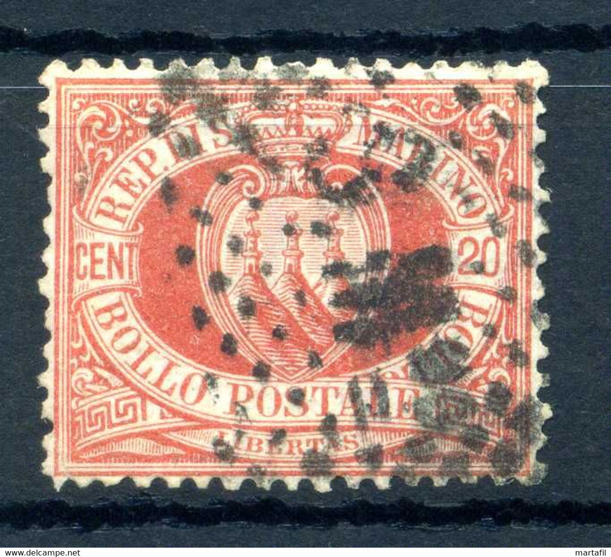 1877 SAN MARINO N.4 USATO - Gebraucht