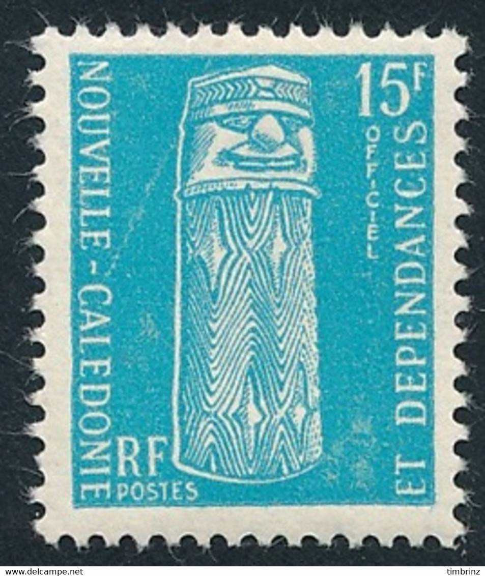 NOUV.-CALEDONIE 1959 - Yv. Service 8 *   Cote= 2,50 EUR - Totem 15f Bleu Clair  ..Réf.NCE25869 - Officials