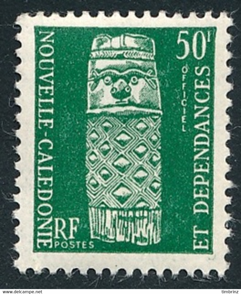 NOUV.-CALEDONIE 1959 - Yv. Service 11 *   Cote= 6,90 EUR - Totem 50f Vert Foncé  ..Réf.NCE25871 - Officials