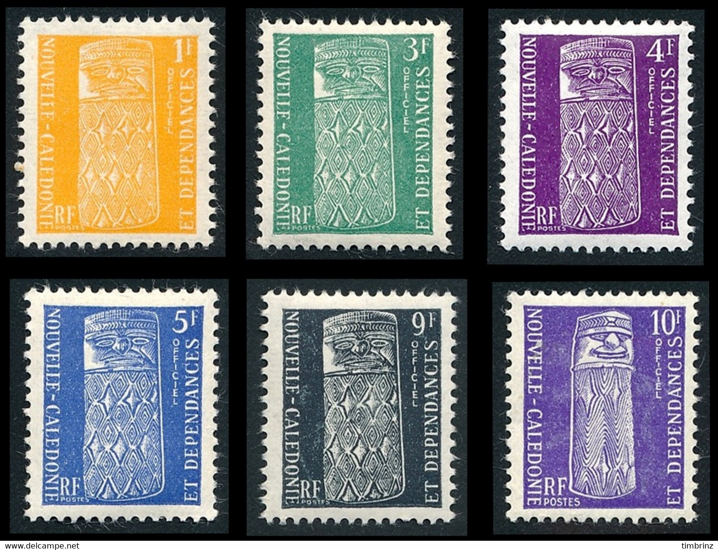 NOUV.-CALEDONIE 1959 - Yv. Service 1 à 6 *   Cote= 6,65 EUR - Totem (6 Val.)  ..Réf.NCE25846 - Servizio