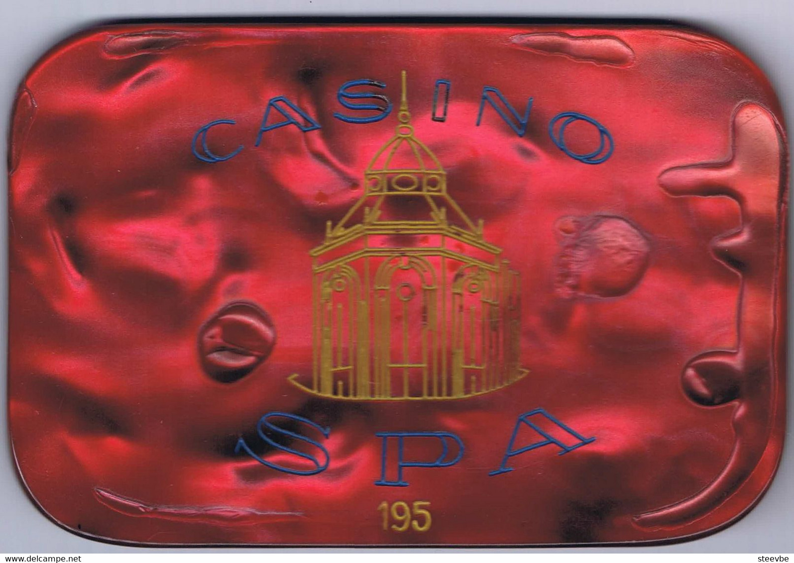 Spa Casino Plaque  5000 Casino De Spa Marbled Red - Casino