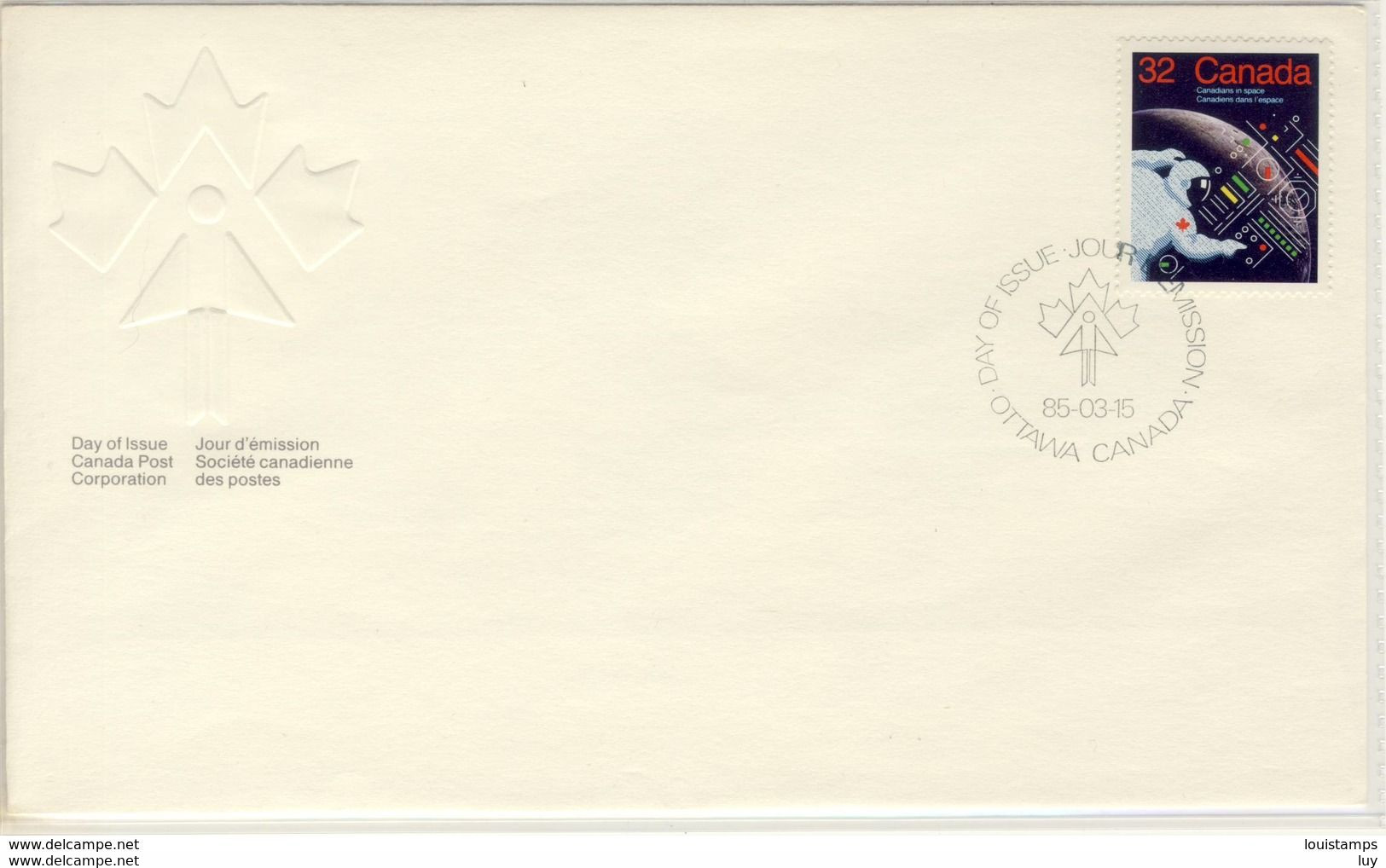 Espace Space CANADA FDC 1985 - Amérique Du Nord