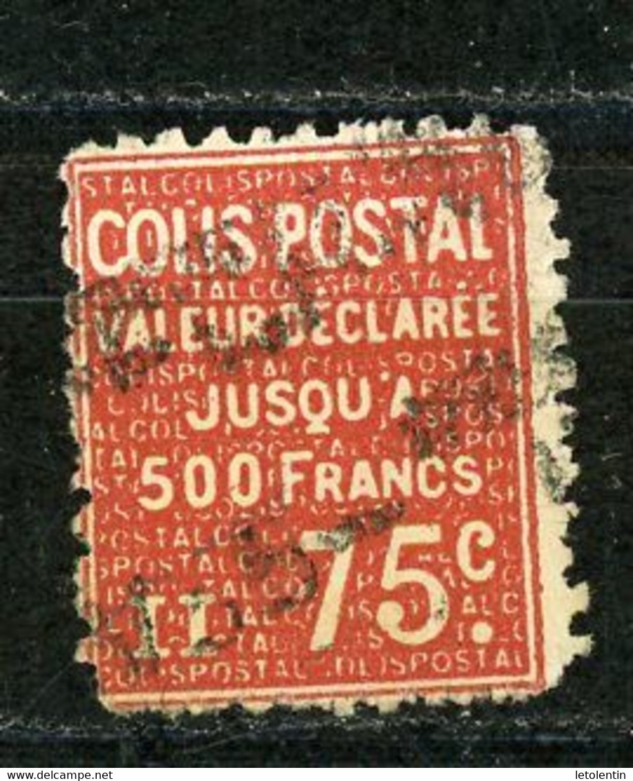 FRANCE -  COLIS POSTAUX 1933-34 - 75c ROUGE -  Yt  N° 98 Obli. - Oblitérés