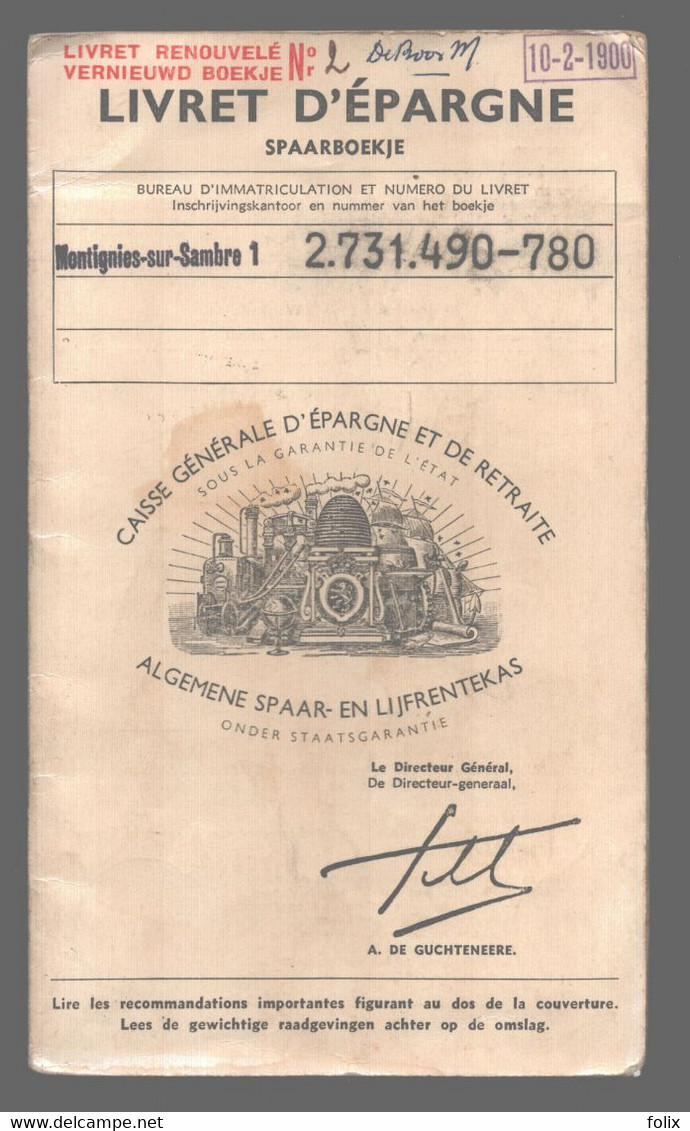 Spaarboekje / Livret D'épargne ASLK Montignies-sur-Sambre 1960-1962 - Bank En Verzekering