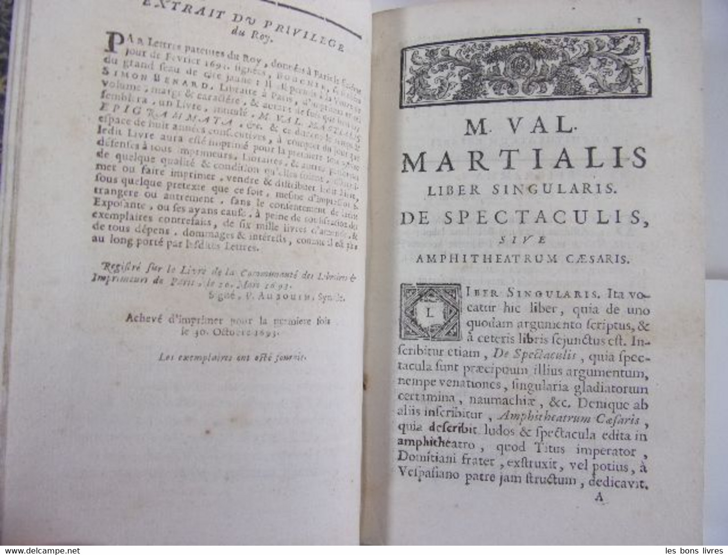 1693.  Marcus Valerius. M. Val. Martialis Epigrammata - Jusque 1700