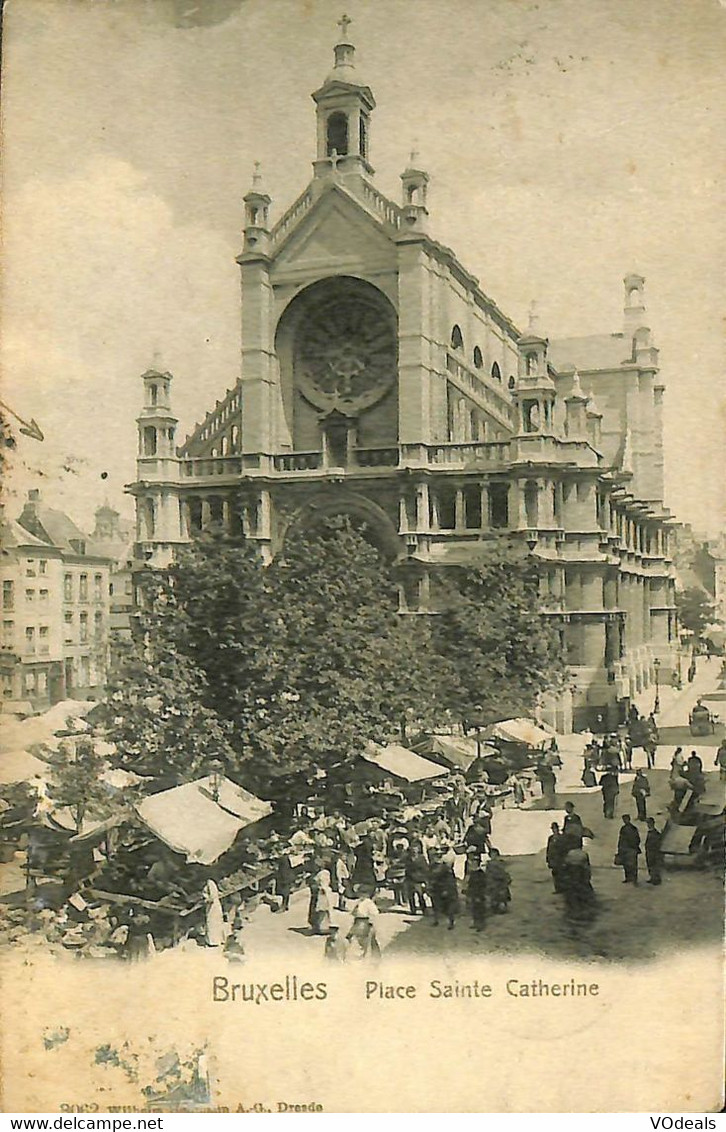 034 108 - CPA - Belgique - Bruxelles - Place Sainte-Catherine - Squares