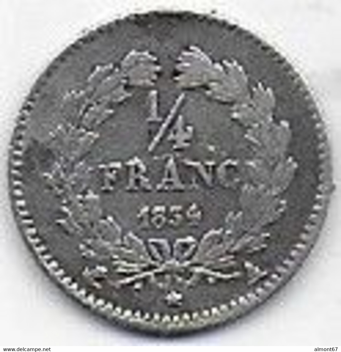 1/4 Franc  Louis Philippe I  1834A - 1/4 Franc