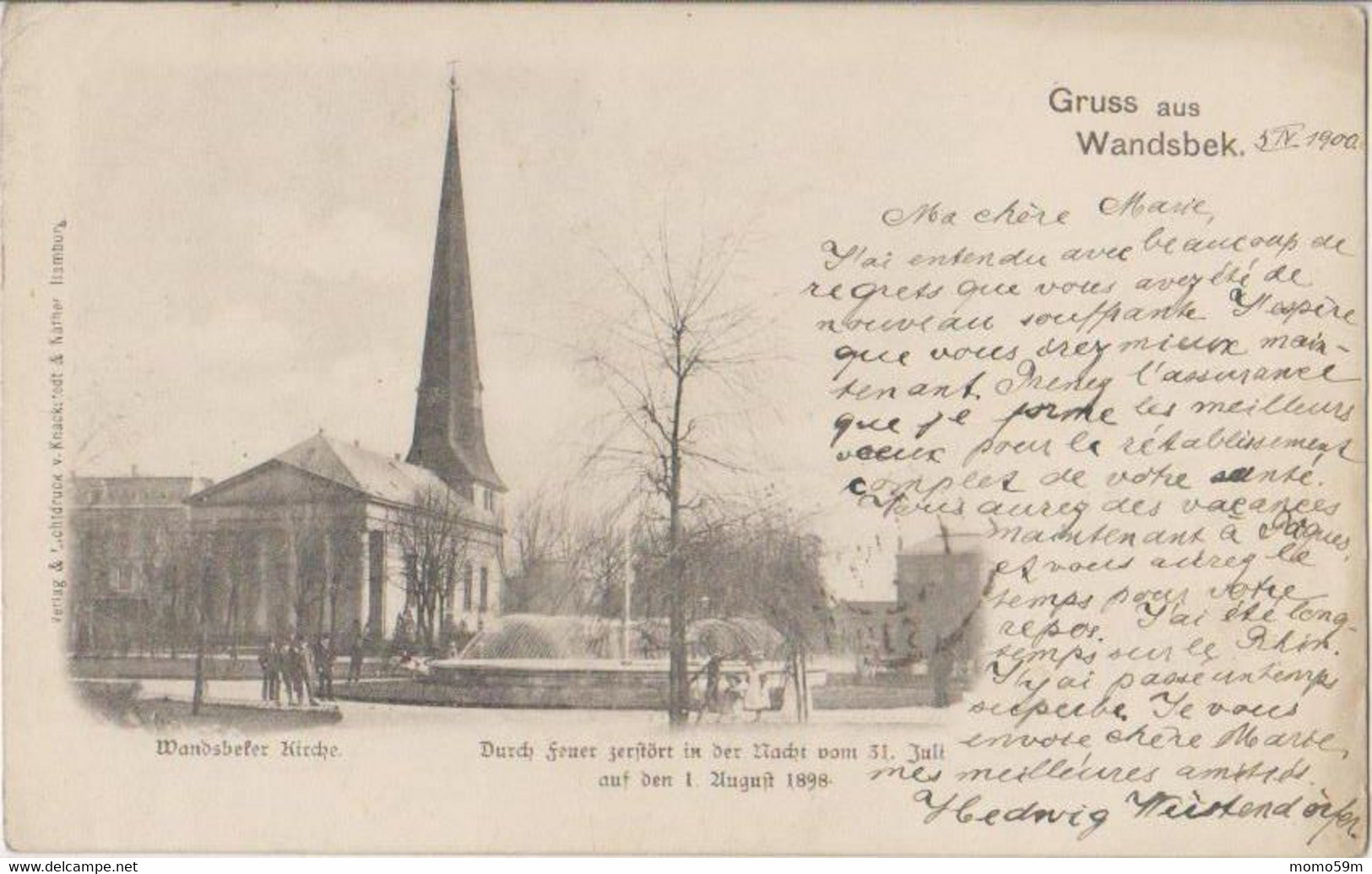 1900 ; Wandsbek ,wandsbeker Kirche - Wandsbek