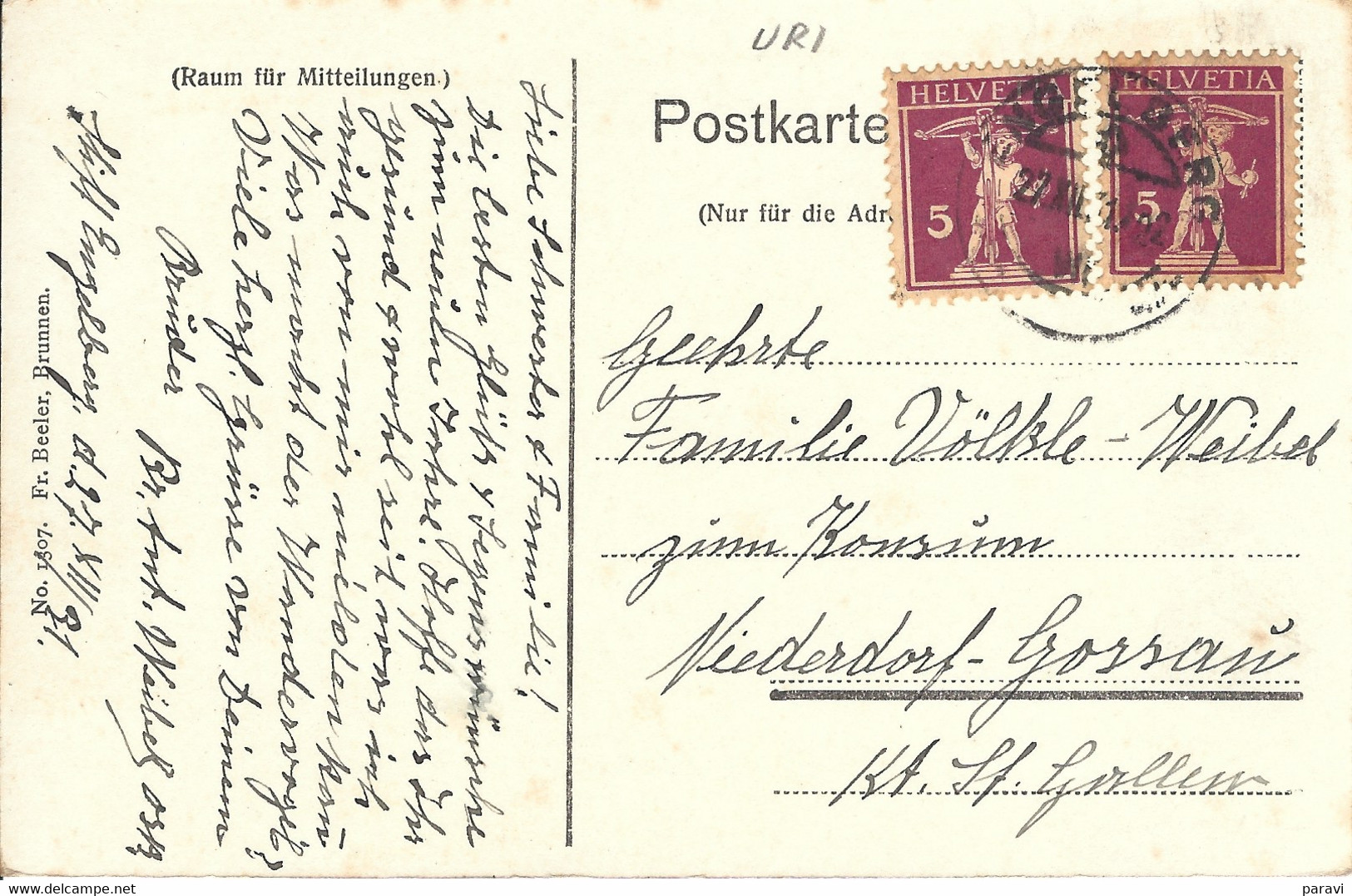 CPA Suisse - Uri * Post Treib-Seelisberg U. D. Mythen * - Seelisberg