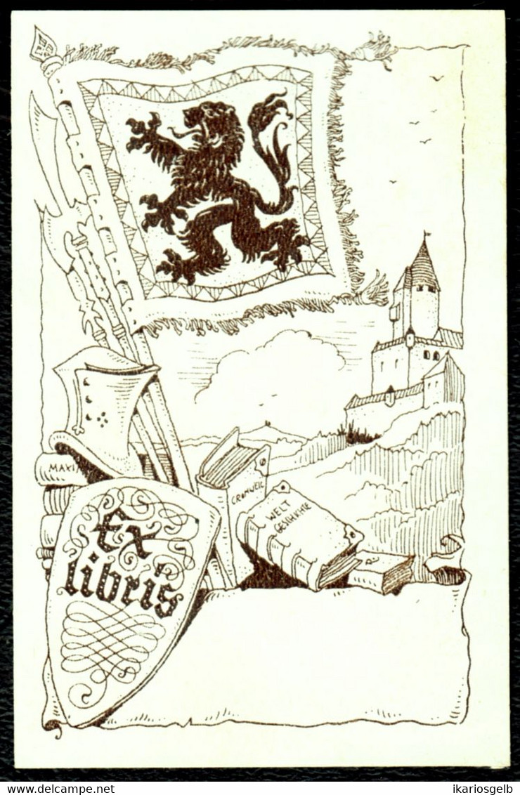 EXLIBRIS Deutschland 1912 Für N.b. Motiv: Löwe Lion Wappen Heraldik Ex Libris - Ex-libris