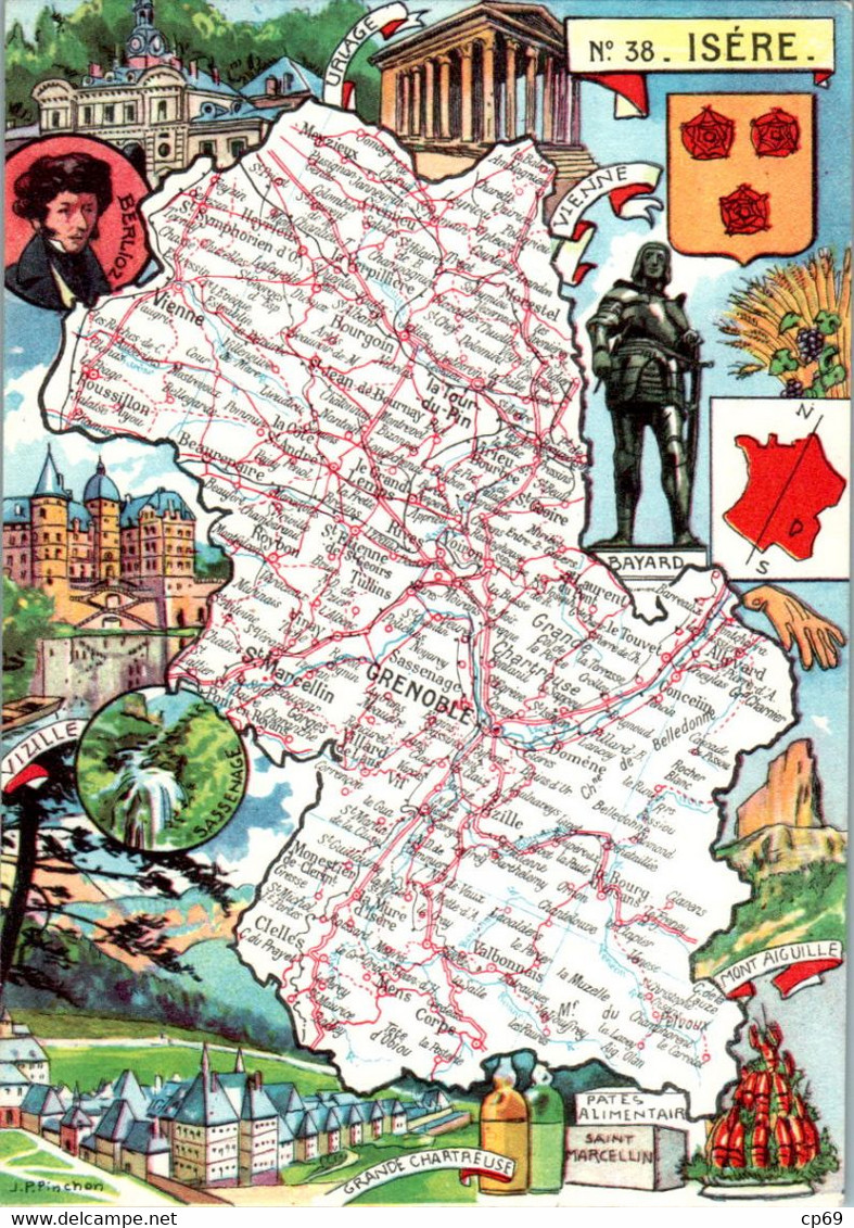 PINCHON Année 1945 Département De L'Isère (38) Grenoble La Tour-du-Pin Vienne St-Marcellin Vizille Allevard Roussillon - Andere & Zonder Classificatie