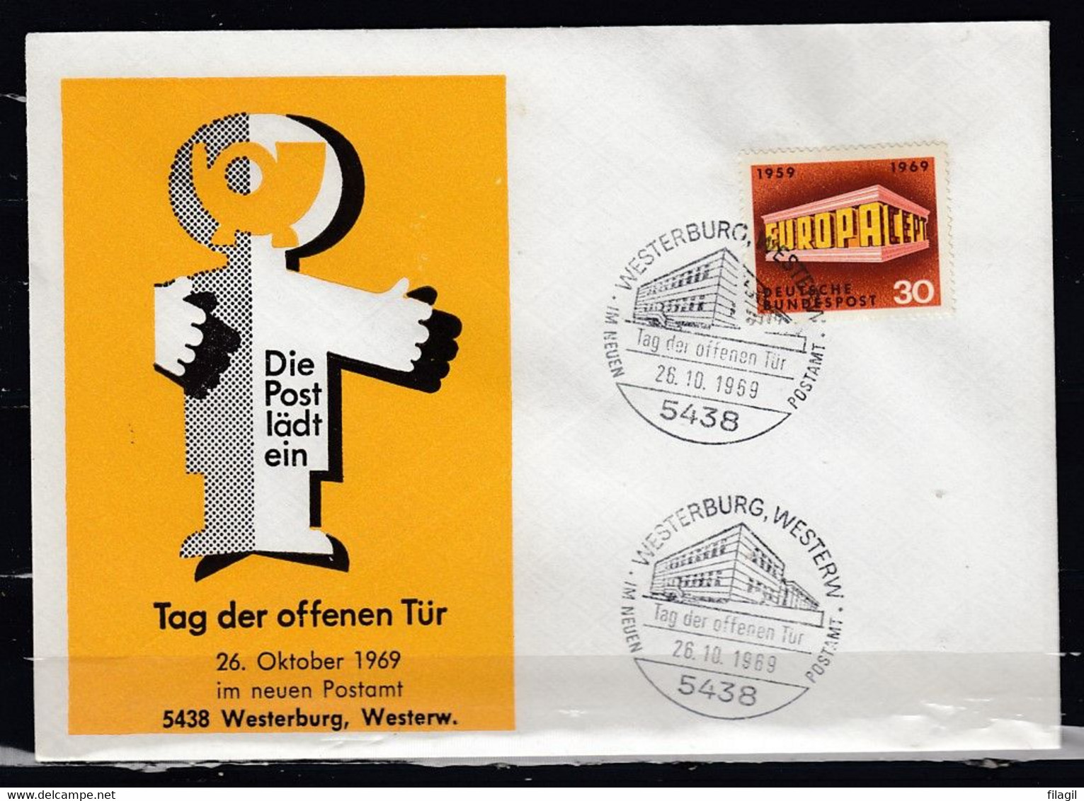 Brief Van Tag Der Offenen Tur Einweihung Westerburg-Westerw - Covers & Documents