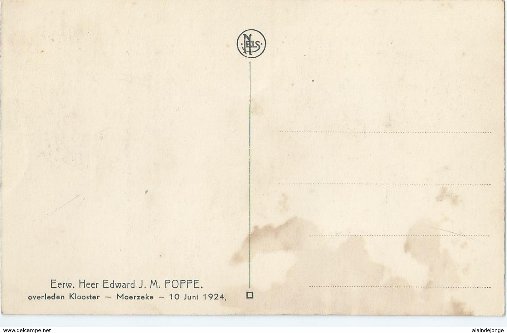 Moerzeke - Eerw. Heer Edward J.M. Poppe - 10 Juni 1924 - Hamme