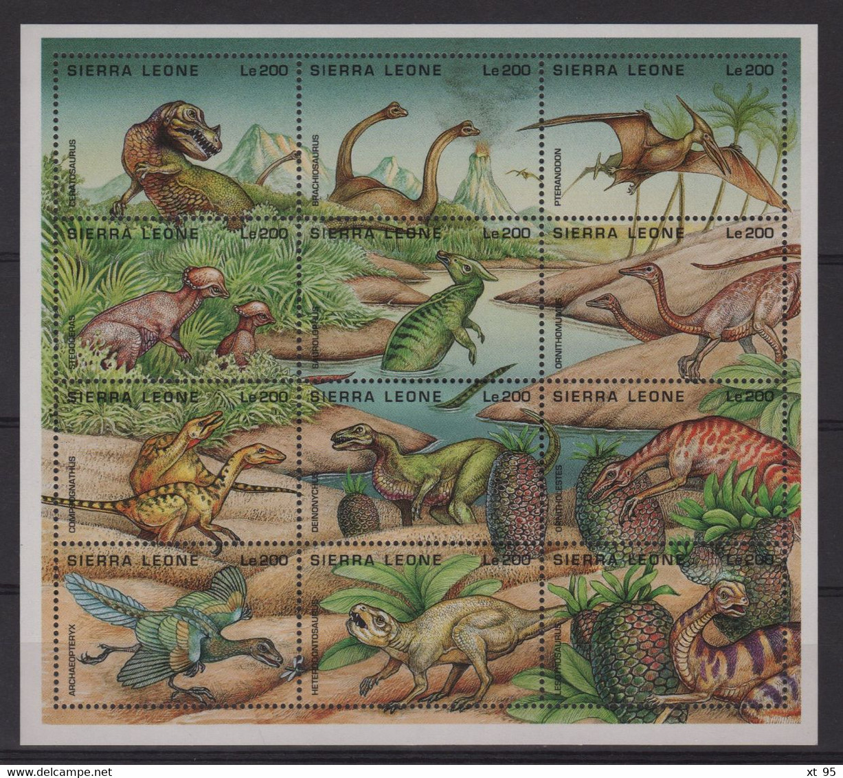 Sierra Leone - N°1935 à 1946 - Faune Prehistorique - Cote 12€ - ** Neuf Sans Charniere - Sierra Leone (1961-...)