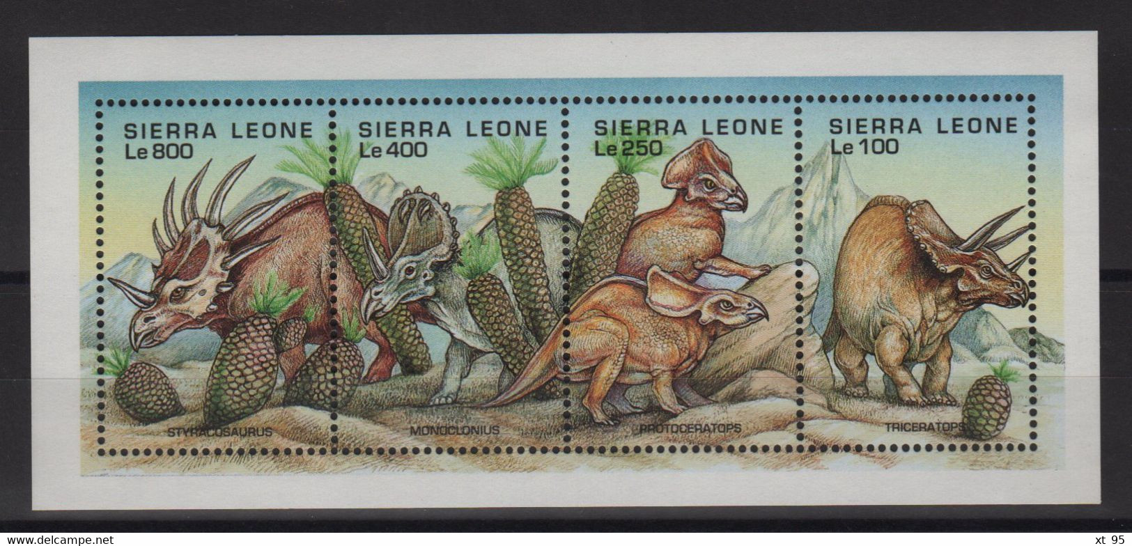Sierra Leone - N°1909 à 1912 - Faune Prehistorique - Cote 7€ - ** Neuf Sans Charniere - Sierra Leone (1961-...)