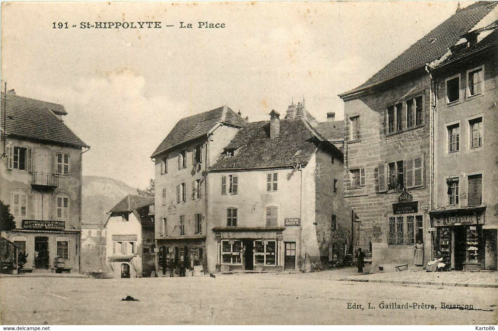 St Hippolyte * La Place Du Village * Coiffeur * Confiserie * Boulangerie PRELOT - Saint Hippolyte