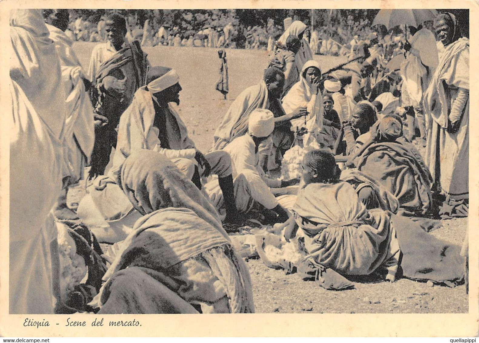 M012229 "ETIOPIA-SCENE DEL MERCATO"  ANIMATA-VERA FOTO-CART NON SPED - Ethiopie