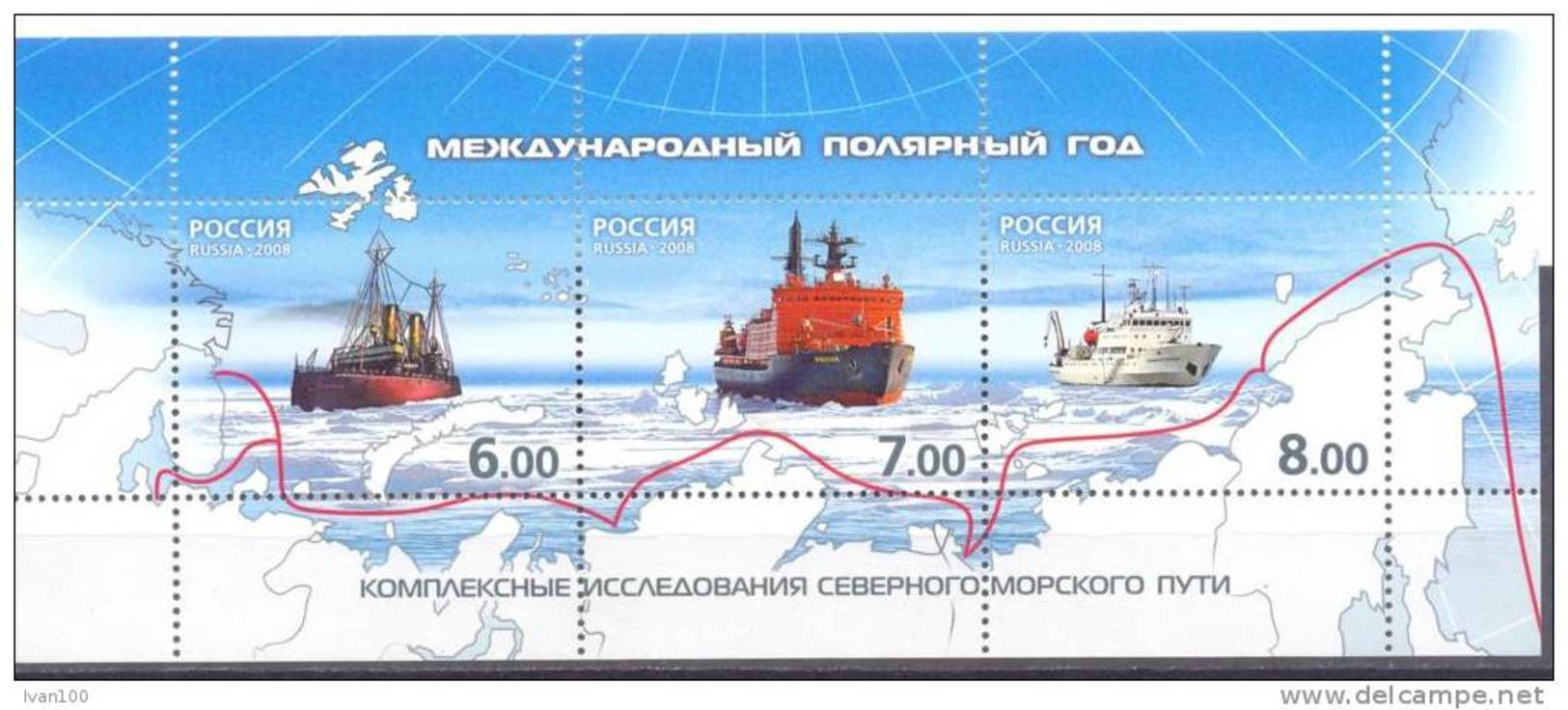 2008. Russia, International Polar Year, S/s, Mint/** - Blocks & Kleinbögen