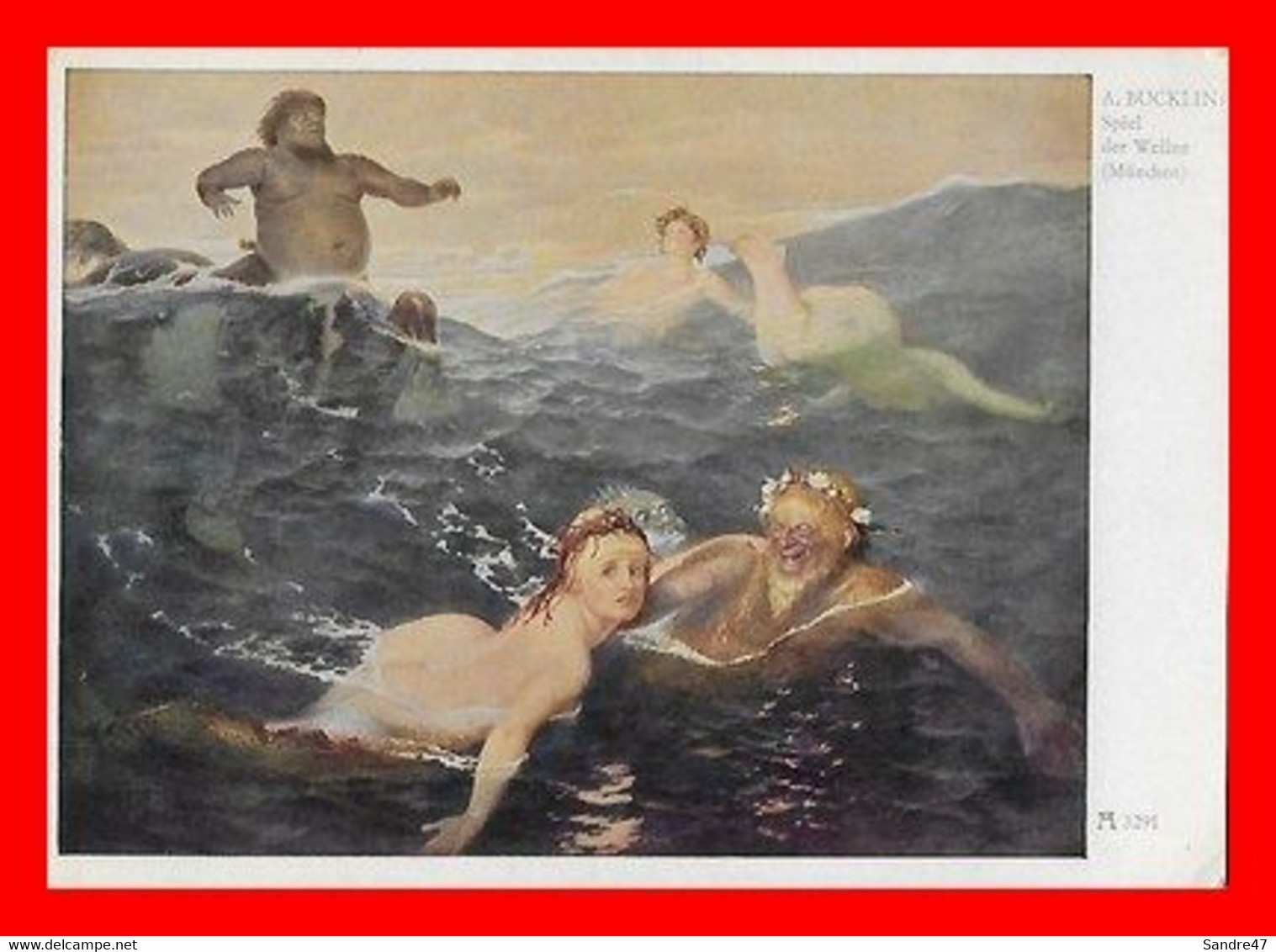 CPSM/gf PEINTURES. Spiel Der Wellen.  Arnold BÖCKLIN...M481 - Paintings
