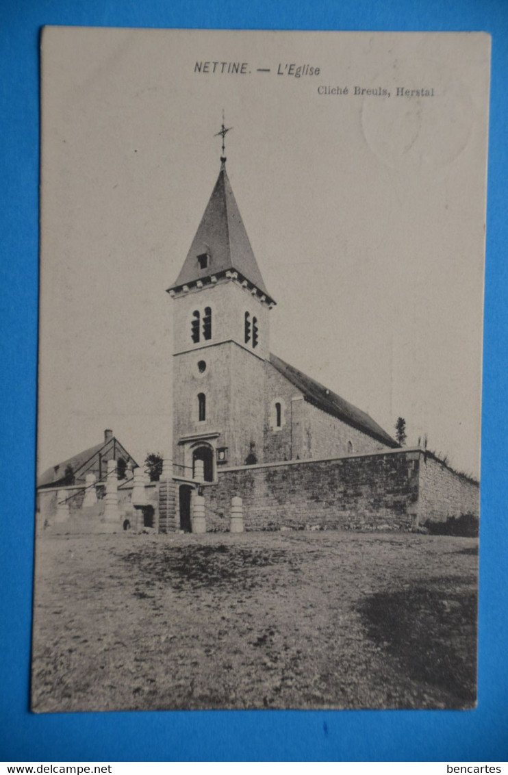 Nettine 1906 Près De Somme-Leuze: L'Eglise. Cliché Breuls, Herstal - Somme-Leuze