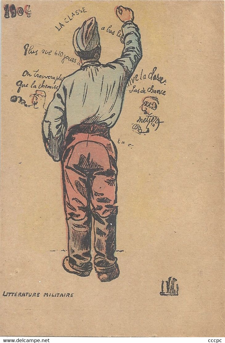 CPA Illustrateur Vallet 1904 La Classe Littérature Militaire - Vallet, L.