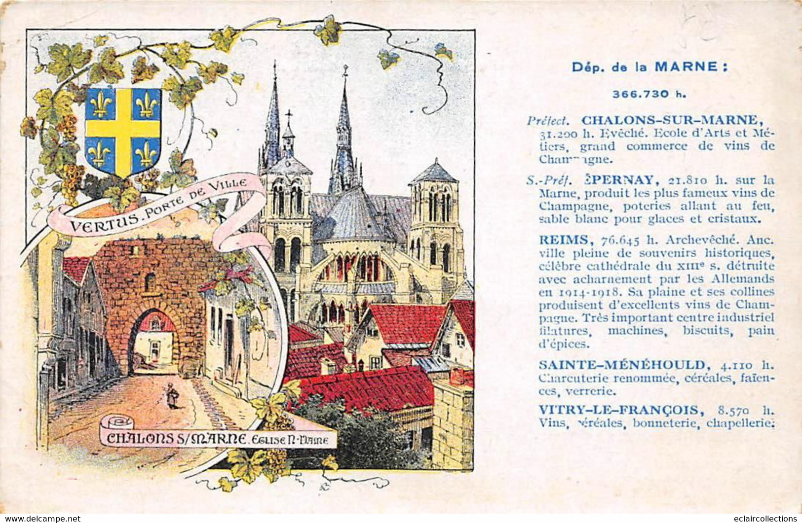 Châlons sur Marne       51        Lot de 20  cartes diverses . Dont Gare. Marché       (voir scan)