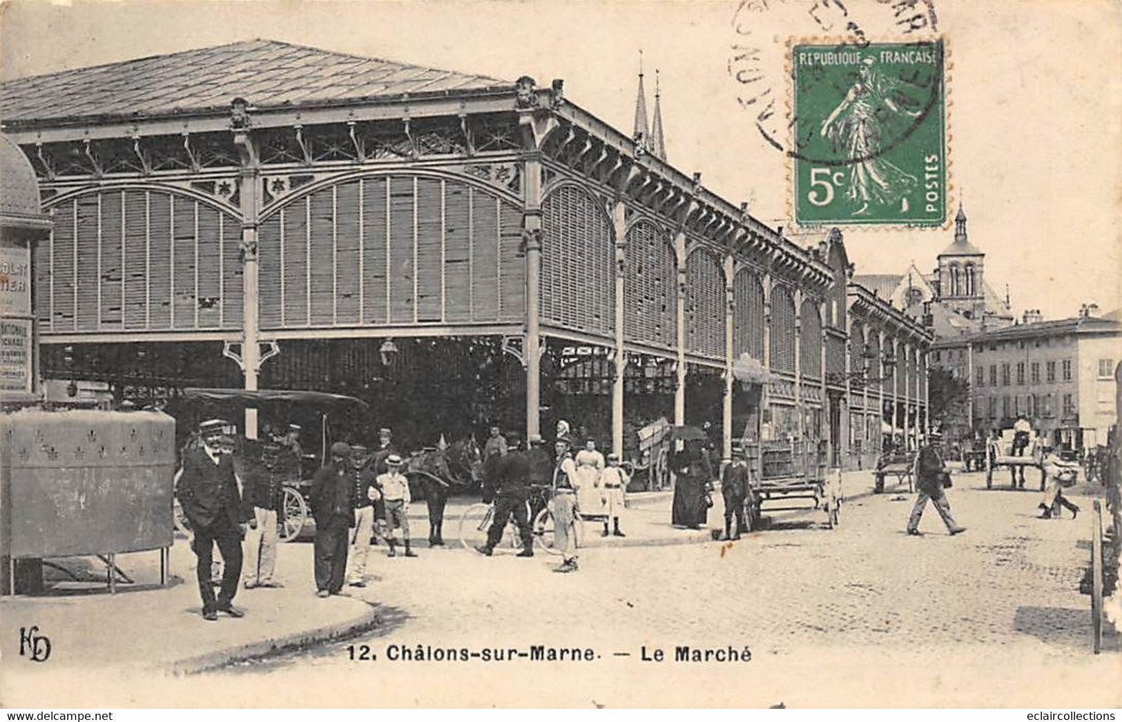 Châlons Sur Marne         51        Marché Couvert.         KD 12    (voir Scan) - Châlons-sur-Marne