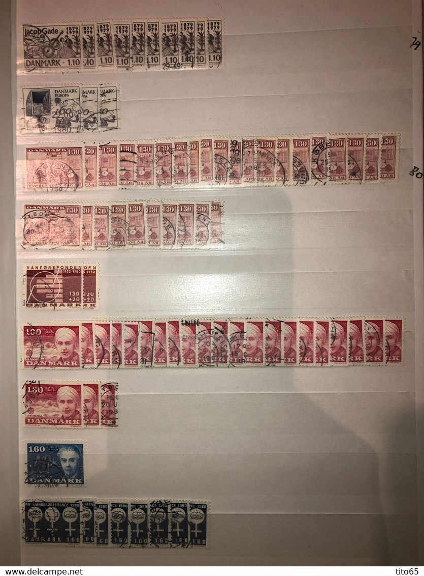 L6      Denmark Used Lot   1978-1983 - Full Sheets & Multiples