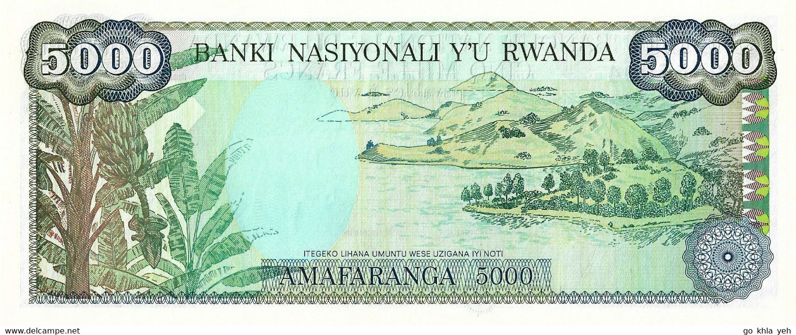 RWANDA 1988 5000 Franc - P.22a  Neuf UNC - 1 - Ruanda