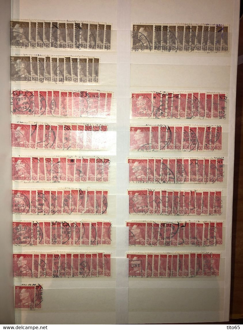 L9     Denmark Used Lot   1961-1965    CV +$440 - Feuilles Complètes Et Multiples