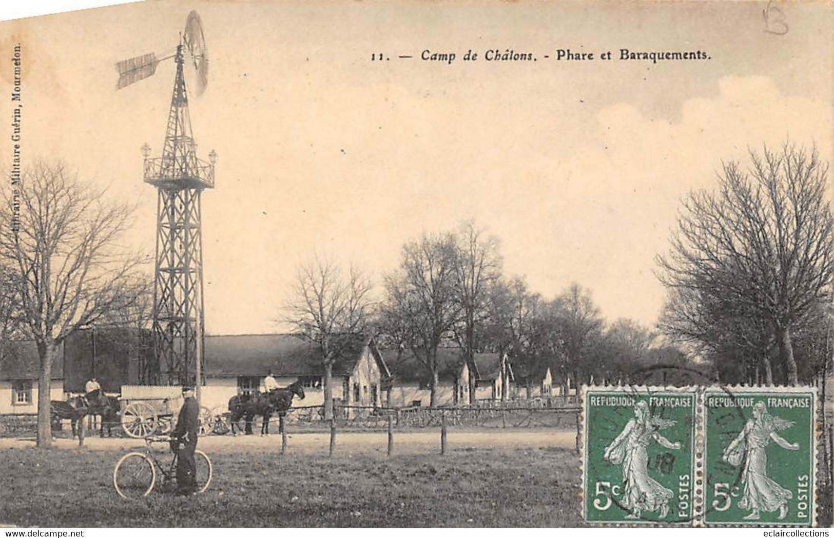 Châlons Sur Marne . Le Camp          51       Phare. Baraquements. Eolienne   (voir Scan) - Camp De Châlons - Mourmelon