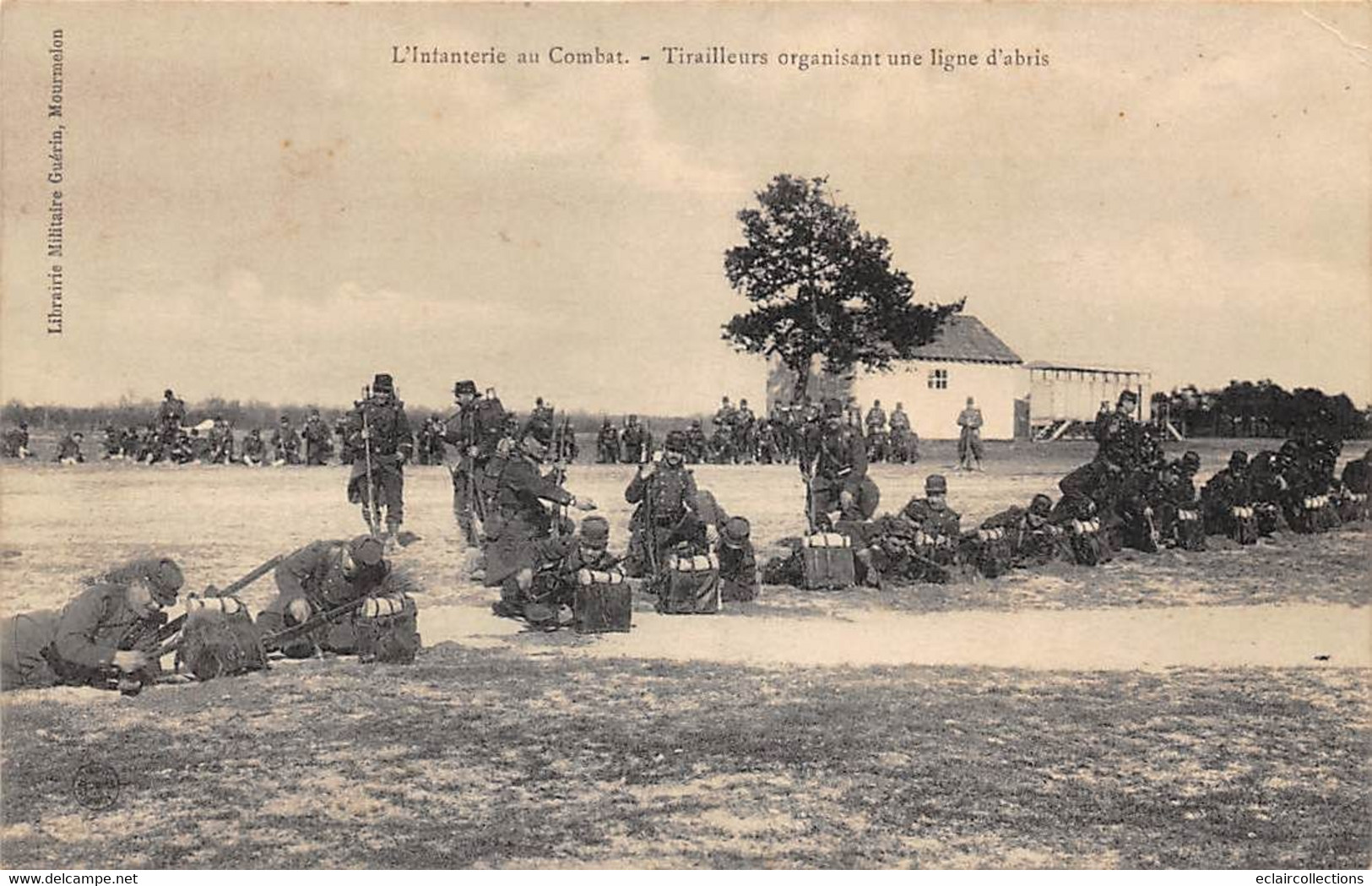 Châlons Sur Marne . Le Camp          51       Tirailleurs Organisant Une Ligne D'abri   (voir Scan) - Camp De Châlons - Mourmelon