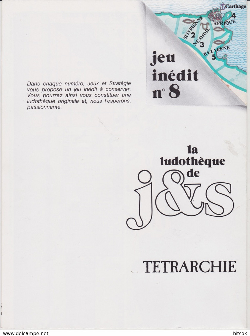 Jeux & Stratégie N°8 - Avril/mai 1981- AVEC Jeu Encart : Tétrarchie (voir Scans) - Giochi Di Ruolo