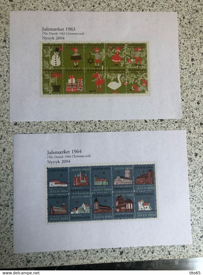 N2     Denmark New Print Of Christmas Sheets - Feuilles Complètes Et Multiples