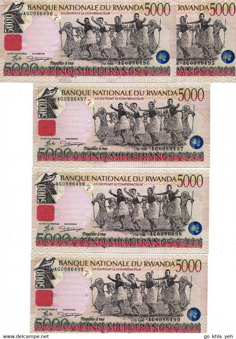 RWANDA 1998 5000 Franc - P.28a  Neuf UNC - 5 - Ruanda