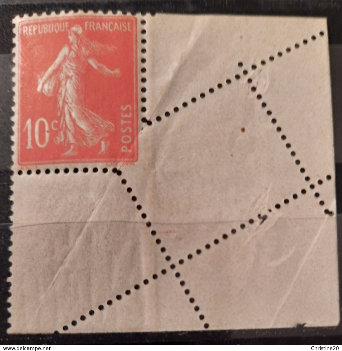 France 1907 N°138 Varieté De Piquage ** TB - Ungebraucht