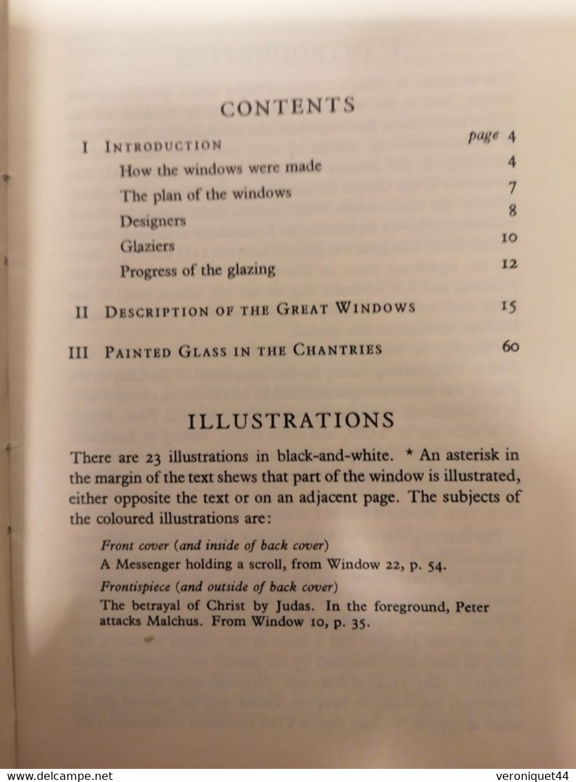 An Illustrated Guide To The Windows Of King's College Chapel Cambridge ( Guide Fenêtres Chapelle ) + 3 Cartes Postales - Kunst