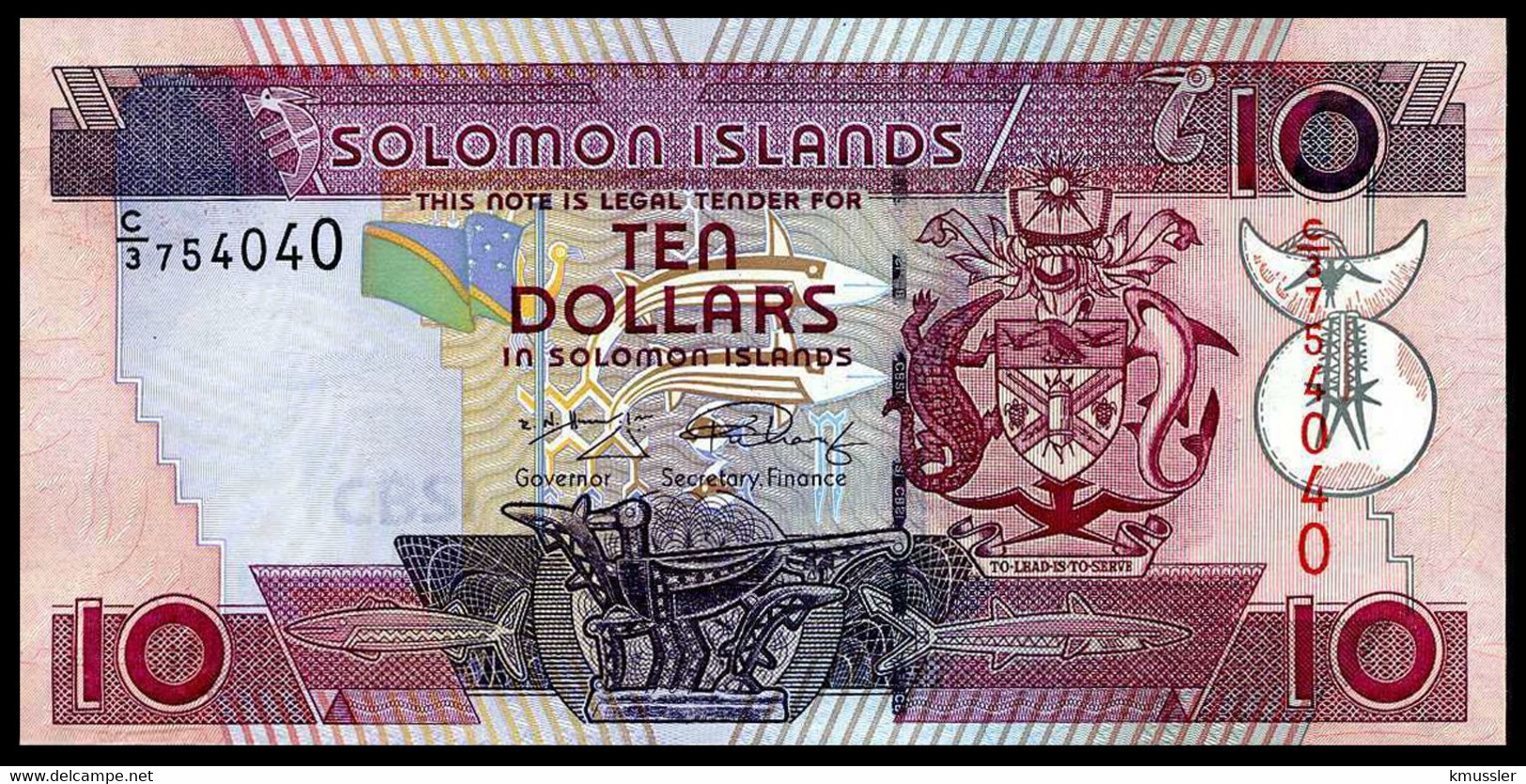 # # # Banknote Von Den Solomon-Inseln 10 Dollars UNC # # # - Isla Salomon