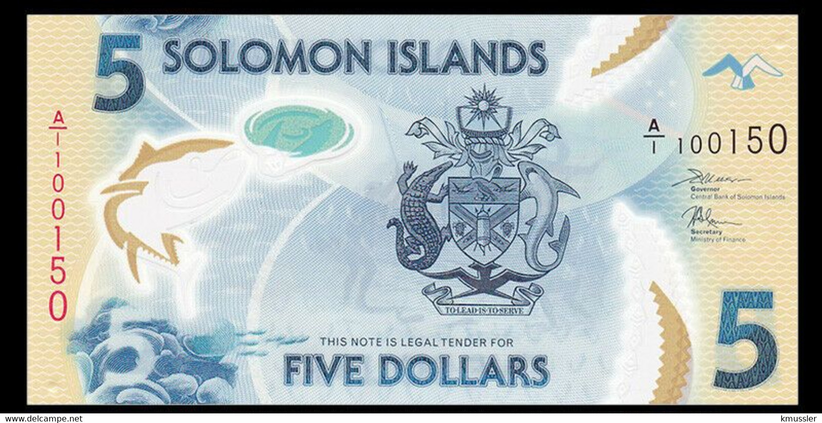 # # # Banknote Von Den Solomon-Inseln 5 Dollars UNC # # # - Isla Salomon