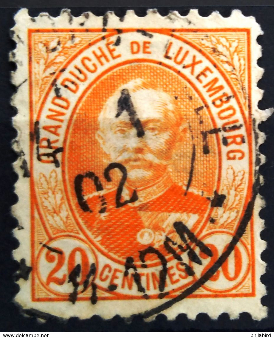 LUXEMBOURG                         N° 61                                OBLITERE - 1891 Adolphe Front Side