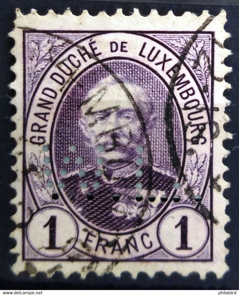 LUXEMBOURG                         N° 66    Perforé                            OBLITERE - 1891 Adolphe Front Side