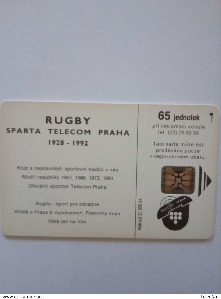 TCHECOSLOVAQUIE  SPARTA PRAHA RUGBY 1928 SC5 UT NON NUMEROTEE - Tchécoslovaquie