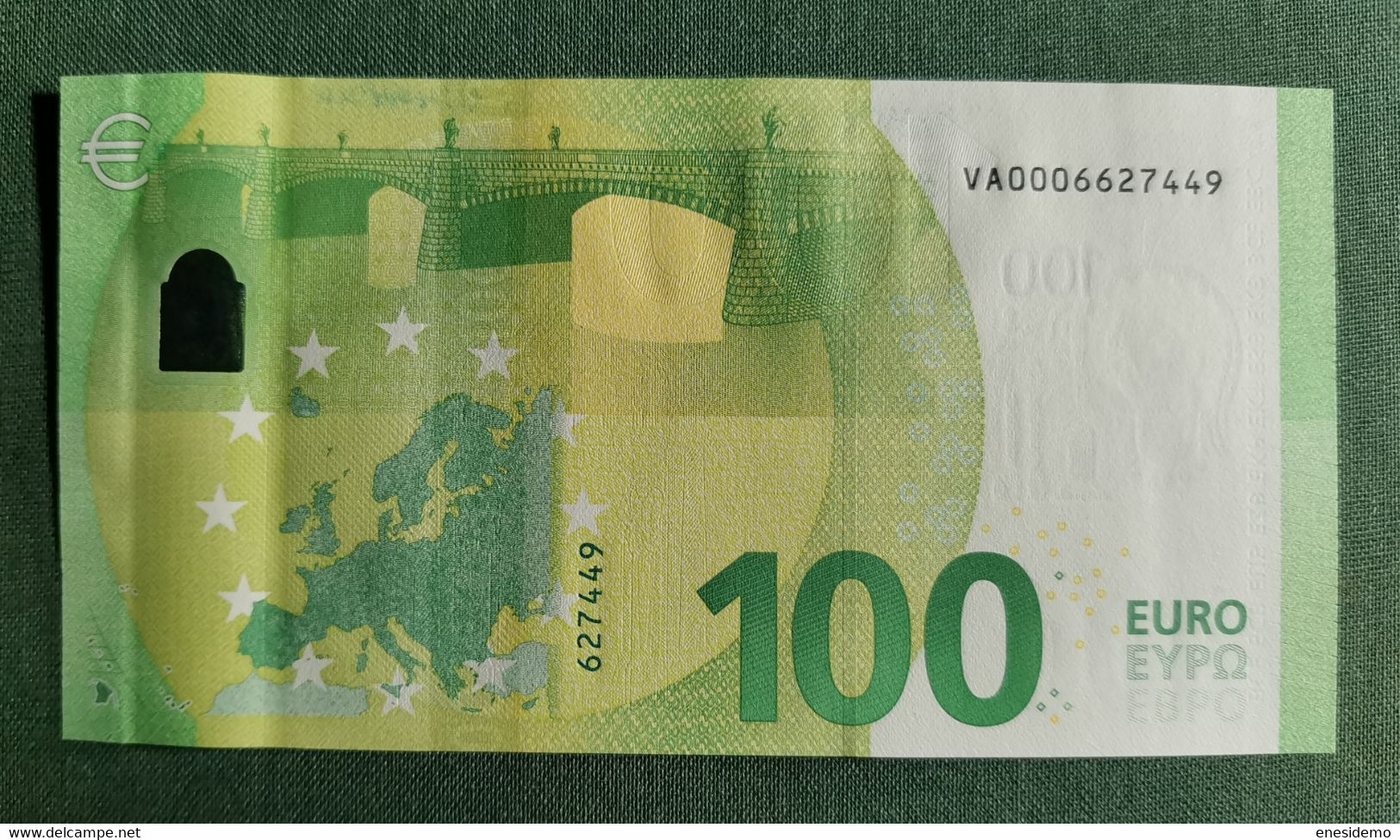 100 EURO SPAIN 2019 DRAGHI V001B4 VA000 LOW SERIAL NUMBER SC FDS UNCIRCULATED  PERFECT - 100 Euro