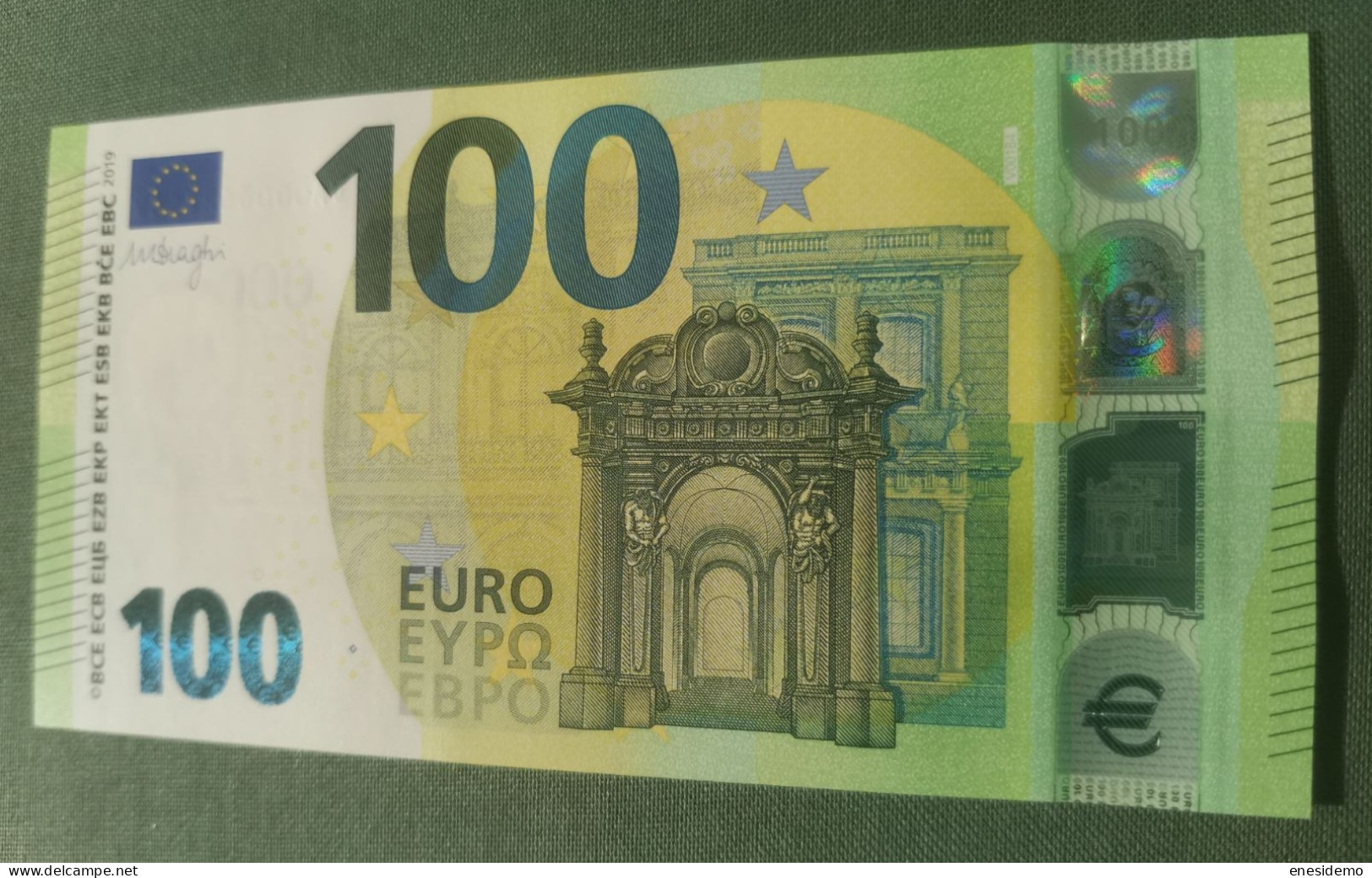 100 EURO SPAIN 2019 DRAGHI V001B4 VA000 LOW SERIAL NUMBER SC FDS UNCIRCULATED  PERFECT - 100 Euro