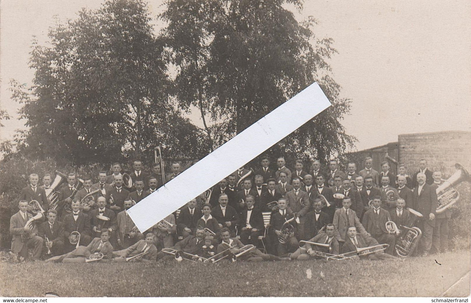 Foto AK Weigersdorf OL Oberlausitz Posaunenfest 1925 Chor A Ober Prauske Hohendubrau Dauban Kleinsaubernitz Weißenberg - Guttau