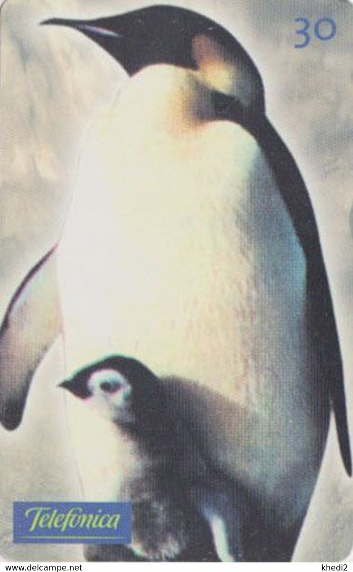 TC BRESIL - ANIMAL - OISEAU MANCHOT & Petit - EMPEROR PENGUIN BIRD - Série ANIMAIS POLARES - BRAZIL BRASIL Pc - BE 5394 - Pinguins