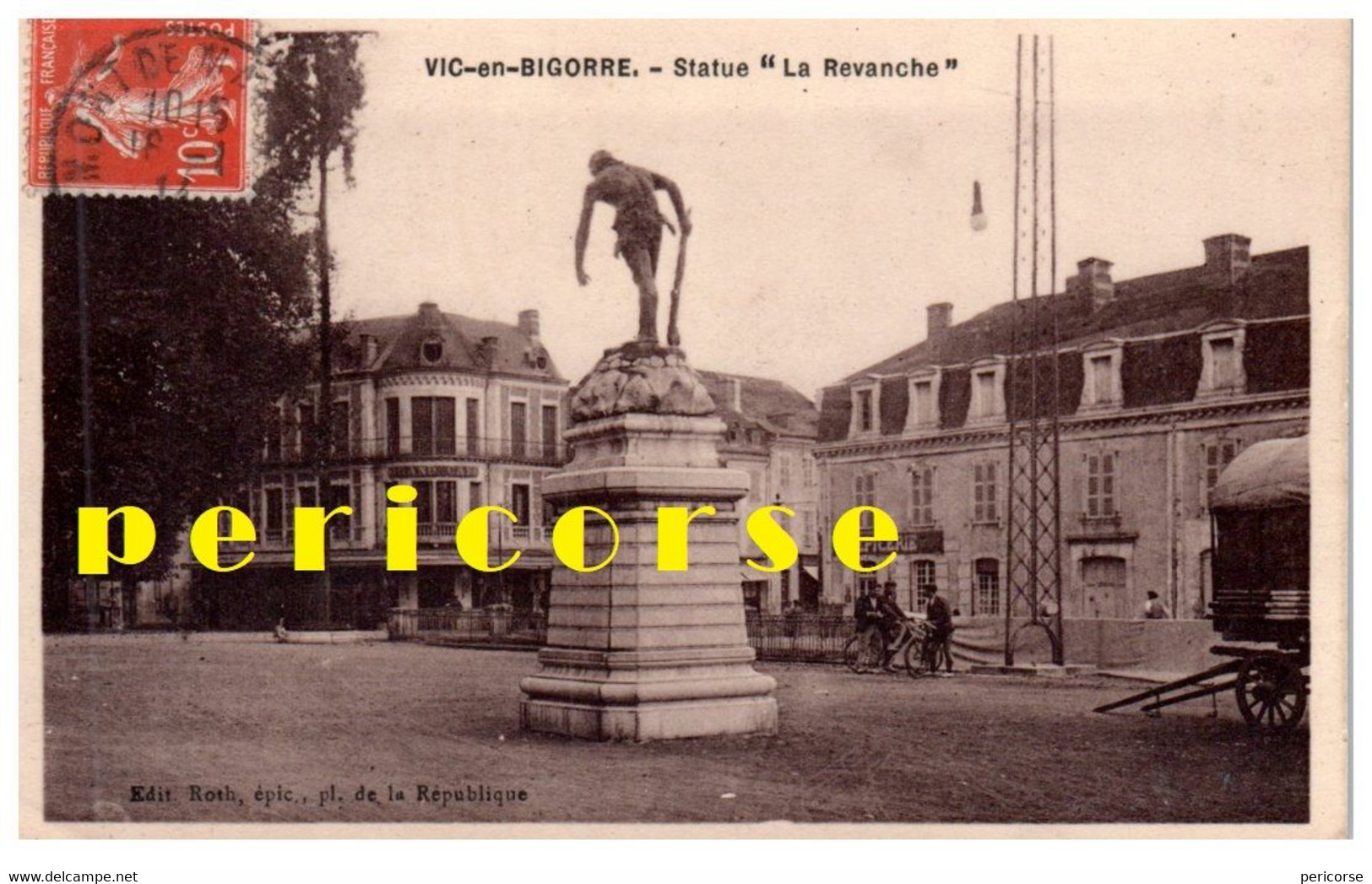 65  Vic En Bigorre  Epicerie Et Statue La Revanche - Vic Sur Bigorre