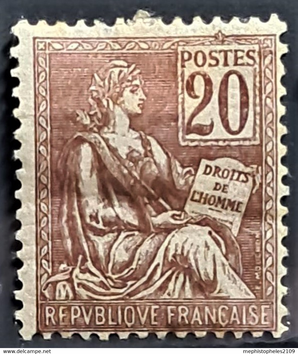 FRANCE 1900/01 - MLH - YT 113 - 20c - 1900-02 Mouchon