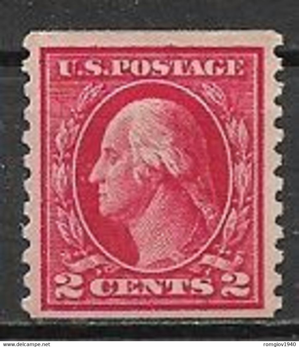 STATI UNITI D'AMERICA 1912-15 SERIE ORDINARIA EFFIGE DI G.WASHINGTON DENT.10 VERTICALE UNIF. 329 MLH VF - Unused Stamps